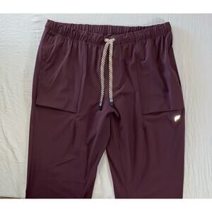 Fabletics Pull On Elastic Waist/Cuff 'The One Jogger' Pants. Burgundy, Men's XLT